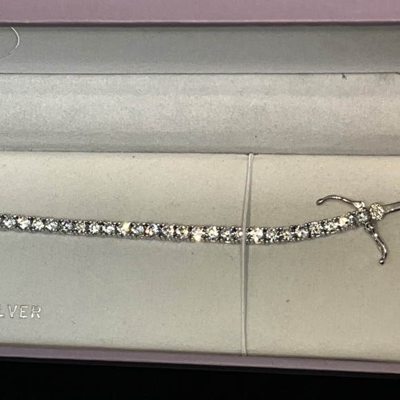 Lulea Sterling Silver and CZ Tennis Bracelet - Picture 7 of 9